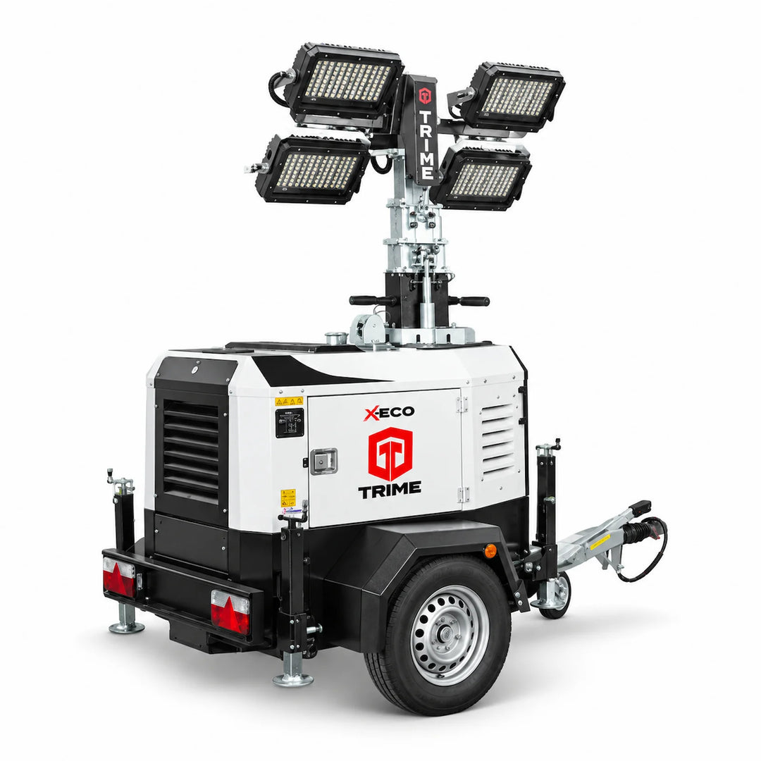 TRIME X-ECO mobile LED lighting tower on a white background
