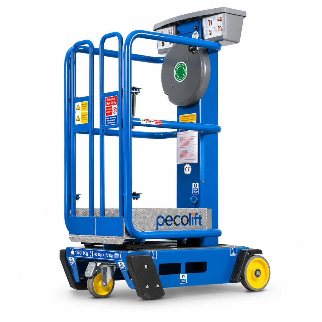 Peco Lift manual push-around access platform on a white background