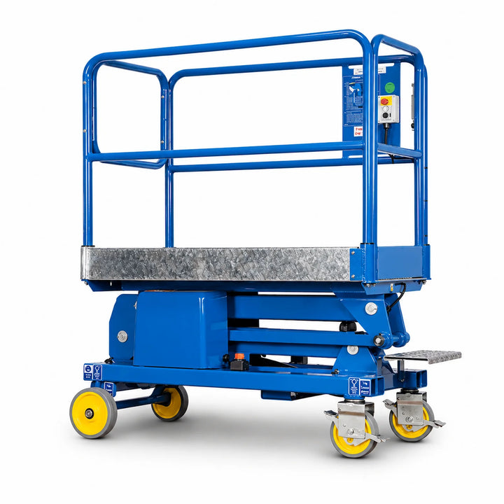 Power Tower powered low-level access platform on a white background
