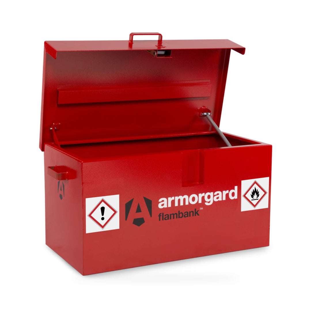 Armorgard FlamBank FB1 Van Box — empty open interior view