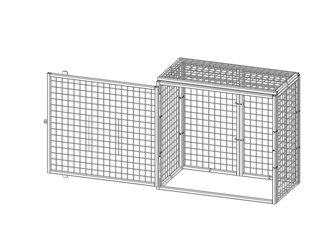 Armorgard Gorilla Gas Cage GGC1 — official GGC1 assembly illustration. Official manufacturer drawing, not a generated image.