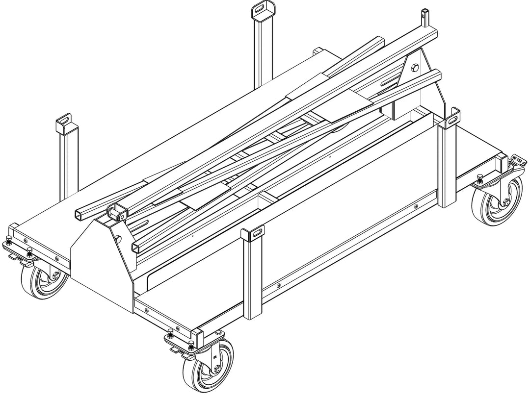 Armorgard LoadAll LA1000 Board Trolley — official manufacturer product illustration. Official manufacturer drawing, not a generated image.