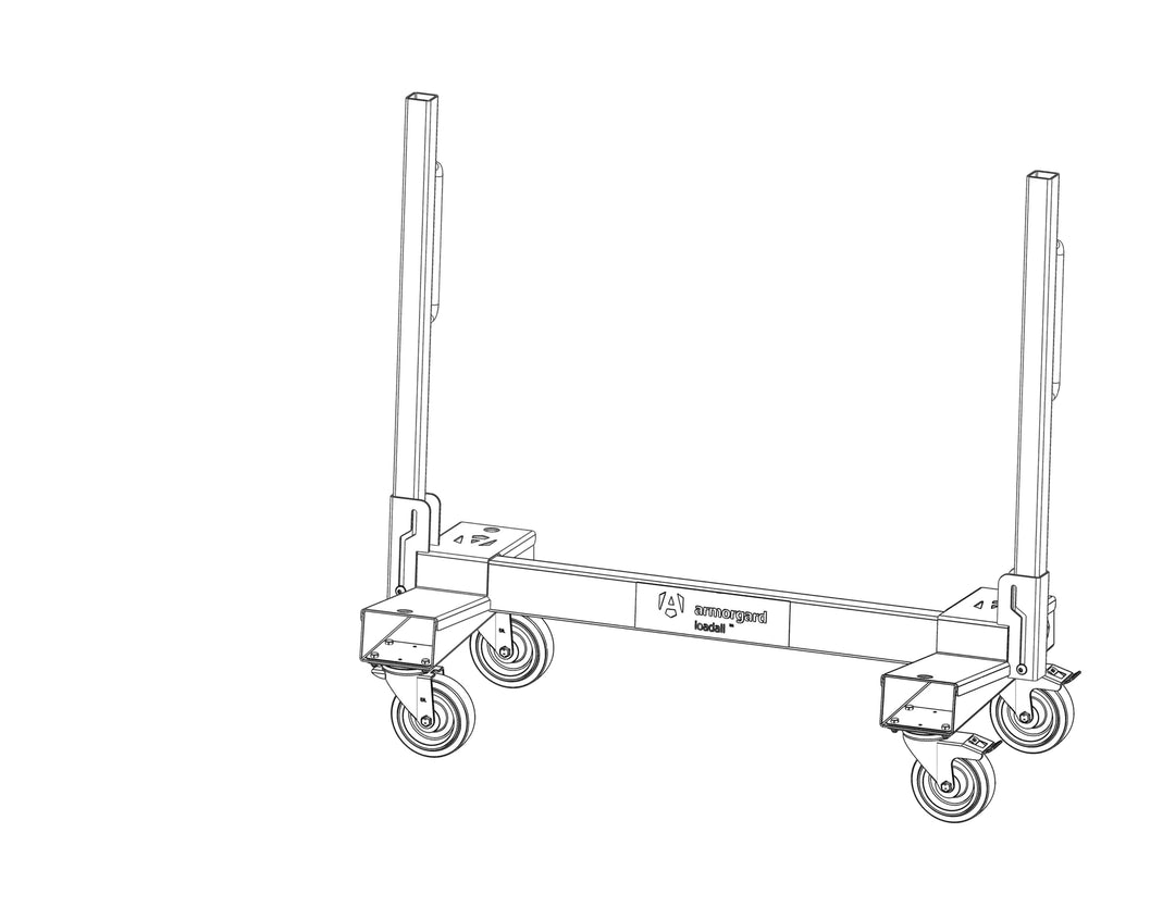 Armorgard LoadAll LA750 Board Trolley — official manufacturer product illustration. Official manufacturer drawing, not a generated image.