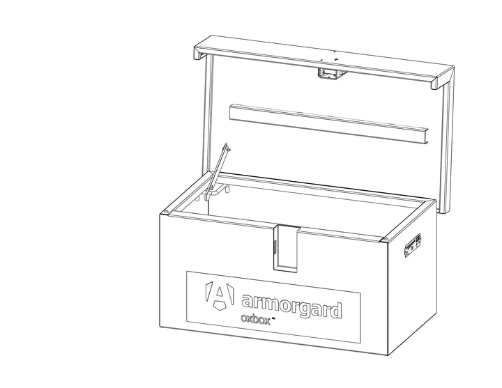 Armorgard OxBox OX05 Van Box — official manufacturer product illustration. Official manufacturer drawing, not a generated image.