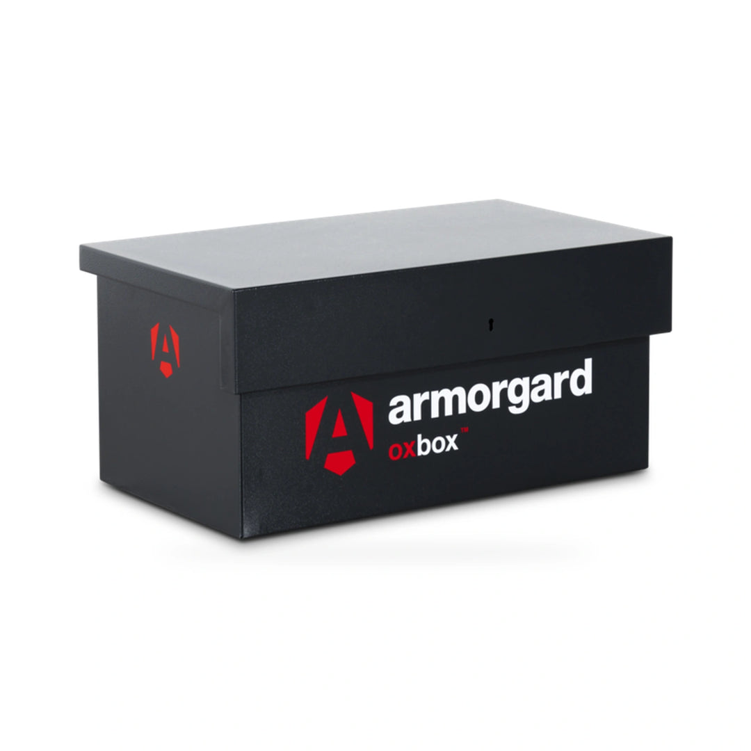 Armorgard OxBox OX05 Van Box — front-left view with lid closed