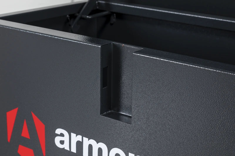 Armorgard OxBox OX1 Van Box — recessed lock detail