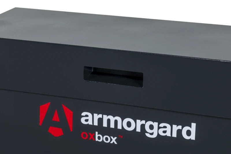Armorgard OxBox OX2 Truck Box — recessed handle detail
