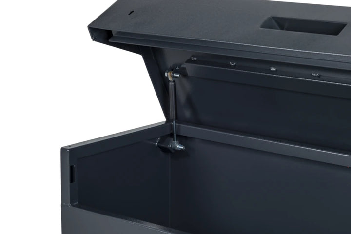 Armorgard OxBox OX2 Truck Box — gas-strut detail