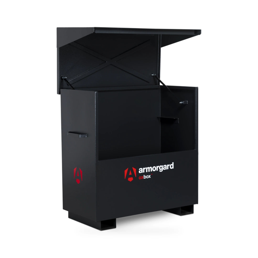 Armorgard OxBox OX4 Site Chest — open interior view without optional shelf