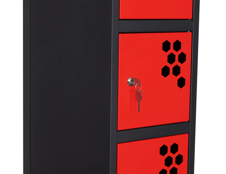 Armorgard PowerStation PWS6K 6-Locker Charging Station — key-operated camlock detail