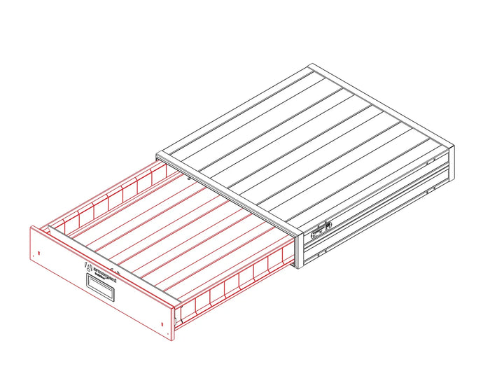 Armorgard TrekDror TKD2 Vehicle Tool Drawer — official manufacturer product illustration. Official manufacturer drawing, not a generated image.