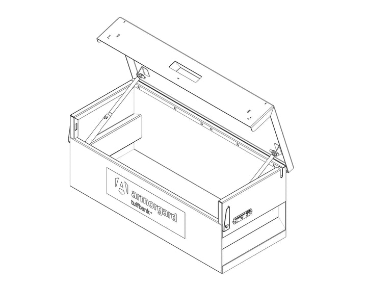 Armorgard TuffBank TB12 Truck Box — official manufacturer product illustration. Official manufacturer drawing, not a generated image.
