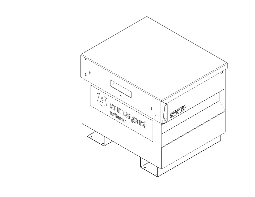 Armorgard TuffBank TB21 Site Box — official manufacturer product illustration. Official manufacturer drawing, not a generated image.