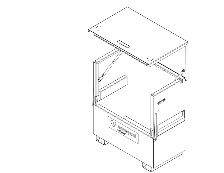 Armorgard TuffBank TBC4 Site Box — official manufacturer product illustration. Official manufacturer drawing, not a generated image.